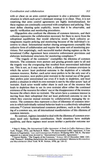 Coordination and Collaboration: Regimes in an Anarchic World | PDF
