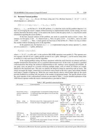 Realization of Bernstein-Vazirani quantum algorithm in an interactive ...