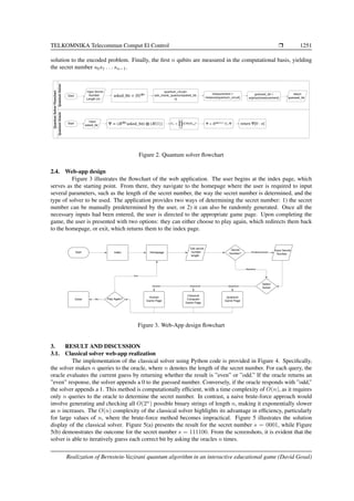 Realization of Bernstein-Vazirani quantum algorithm in an interactive ...
