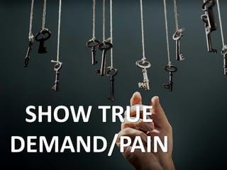SHOW TRUE
DEMAND/PAIN
 
