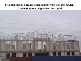 Бізді қоршаған ортадағы перпендикуляр мен көлбеулер
Перпендикуляр - құрылыстың тірегі
 