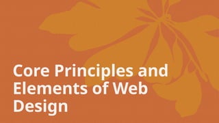 10. Apply web design principles and elements using online creation ...