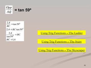 Ladder Using Trig Comprehensive Trigonometry Concepts and Applications for Students | PPT