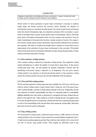 Comprehensive material on Protected cultivation and post-harvest technologies