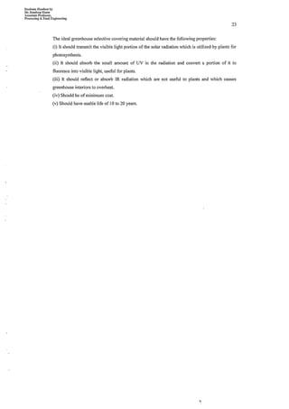 Comprehensive material on Protected cultivation and post-harvest technologies