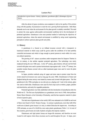 Comprehensive material on Protected cultivation and post-harvest technologies