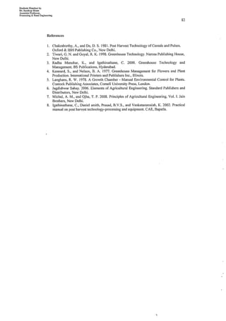 Comprehensive material on Protected cultivation and post-harvest technologies