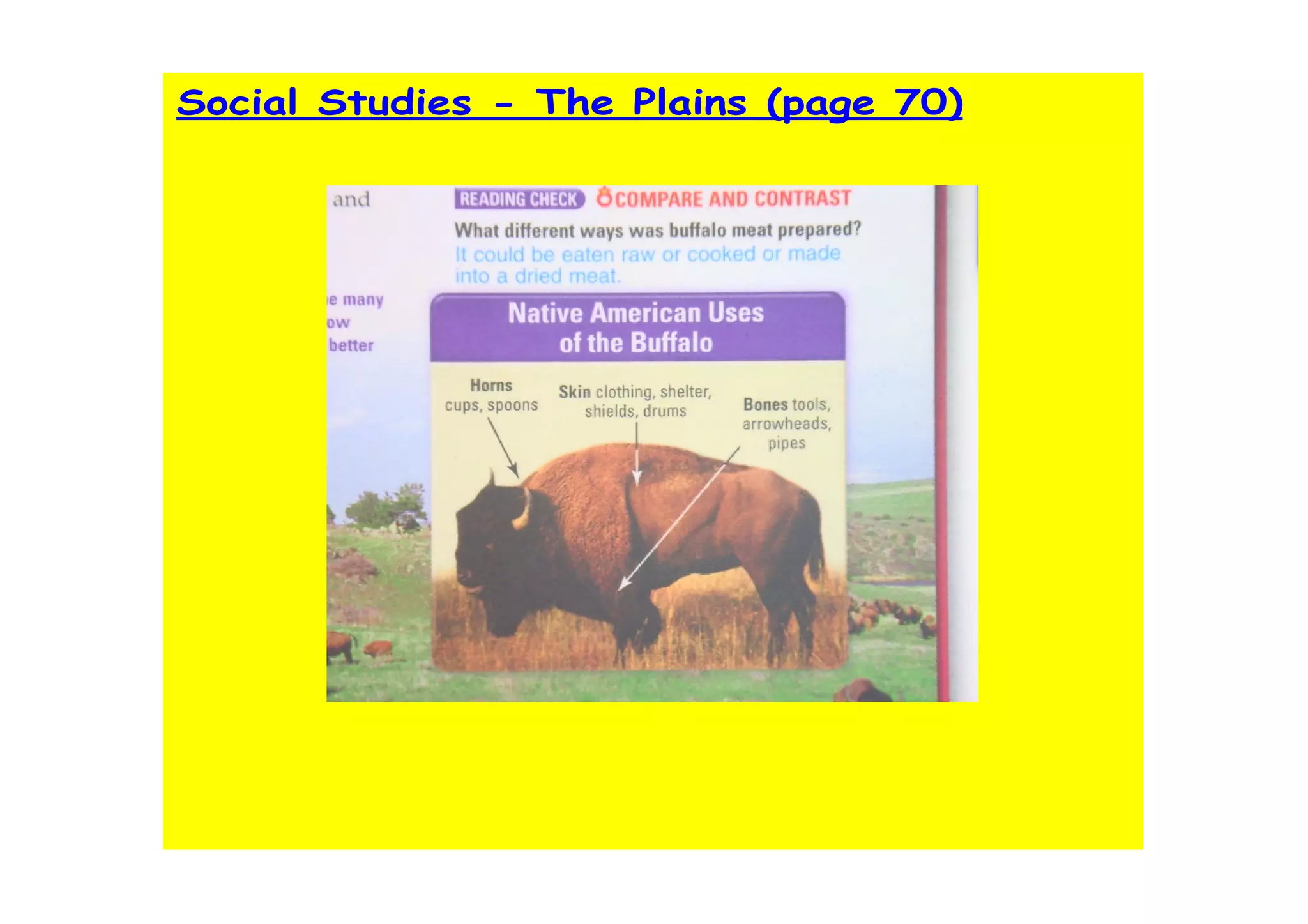 Social Studies - The Plains (page 70)
 