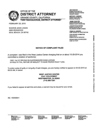 Sharon Logan 10-29-2014 driving on suspended license.pdf