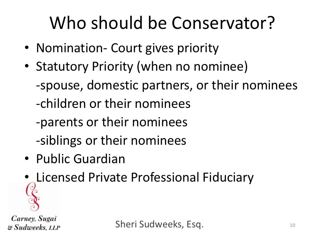 California Conservatorship Requirements – TIXE
