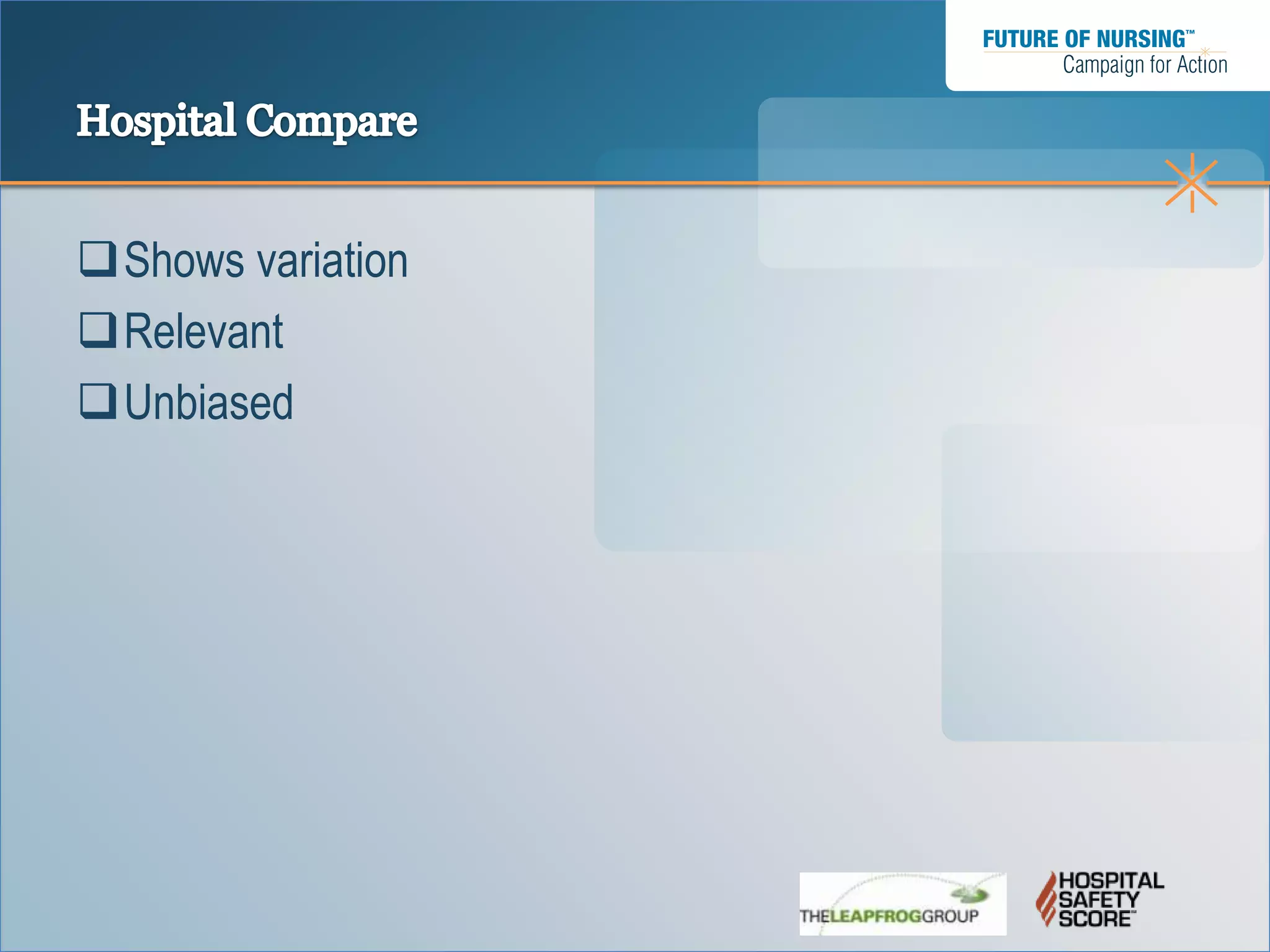 Shows variation
Relevant
Unbiased
 