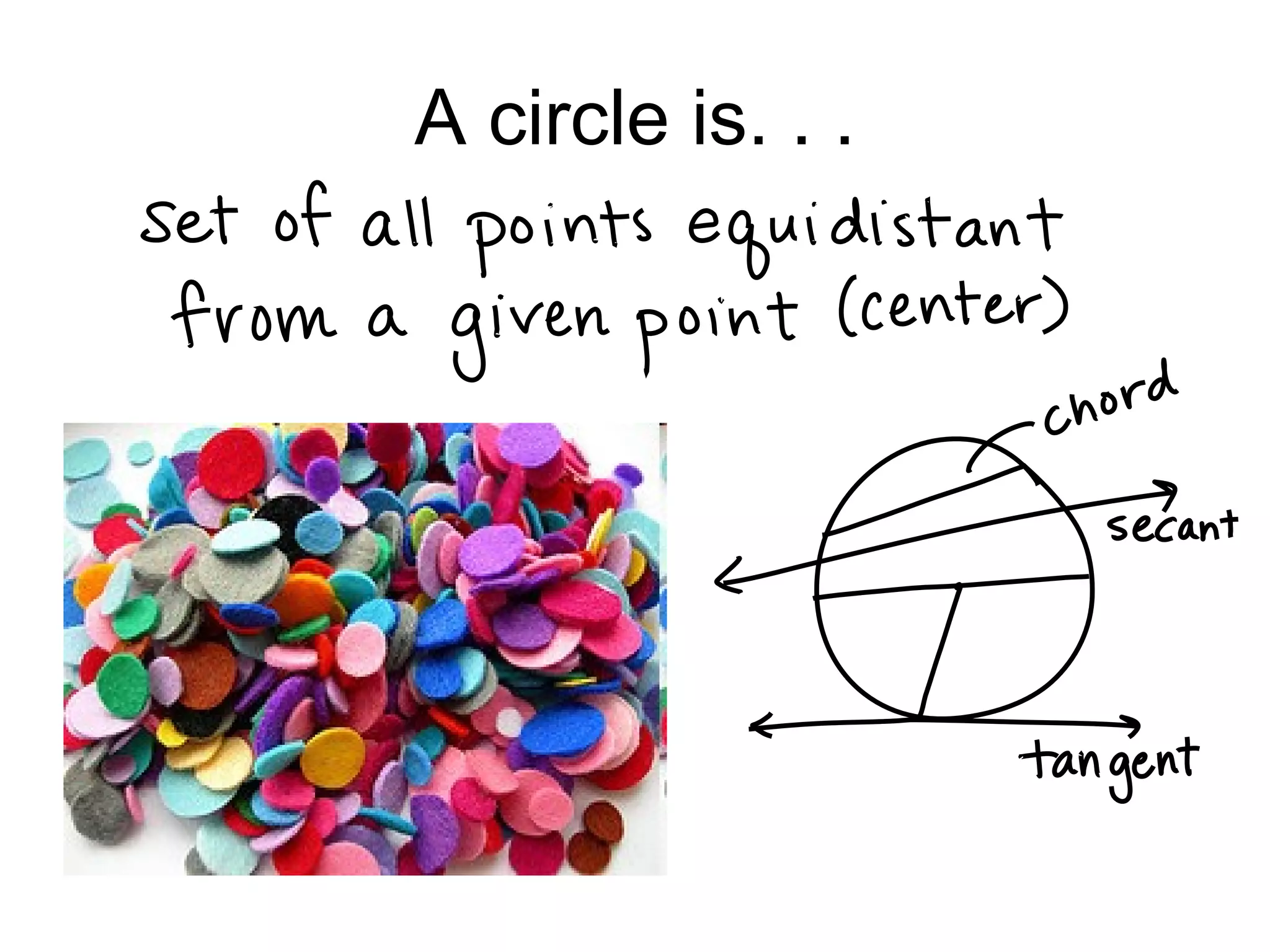 A circle is. . .