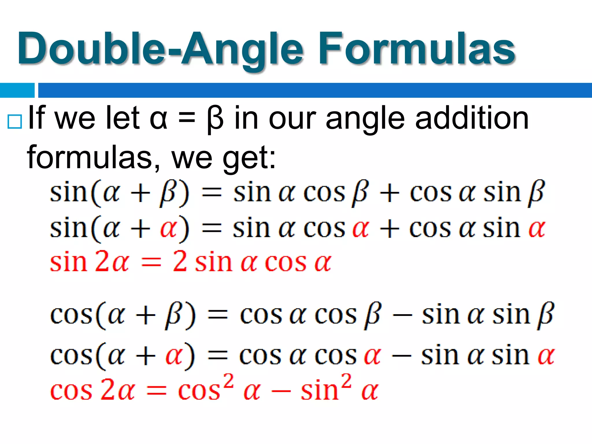 10 3 double and half angle formulas ppt