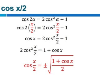 10 3 double and half-angle formulas | PPTX