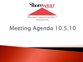 Meeting Agenda 10.5.10 