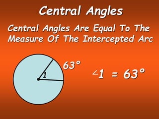 10-4, 10-6 Circles and Angles.ppt