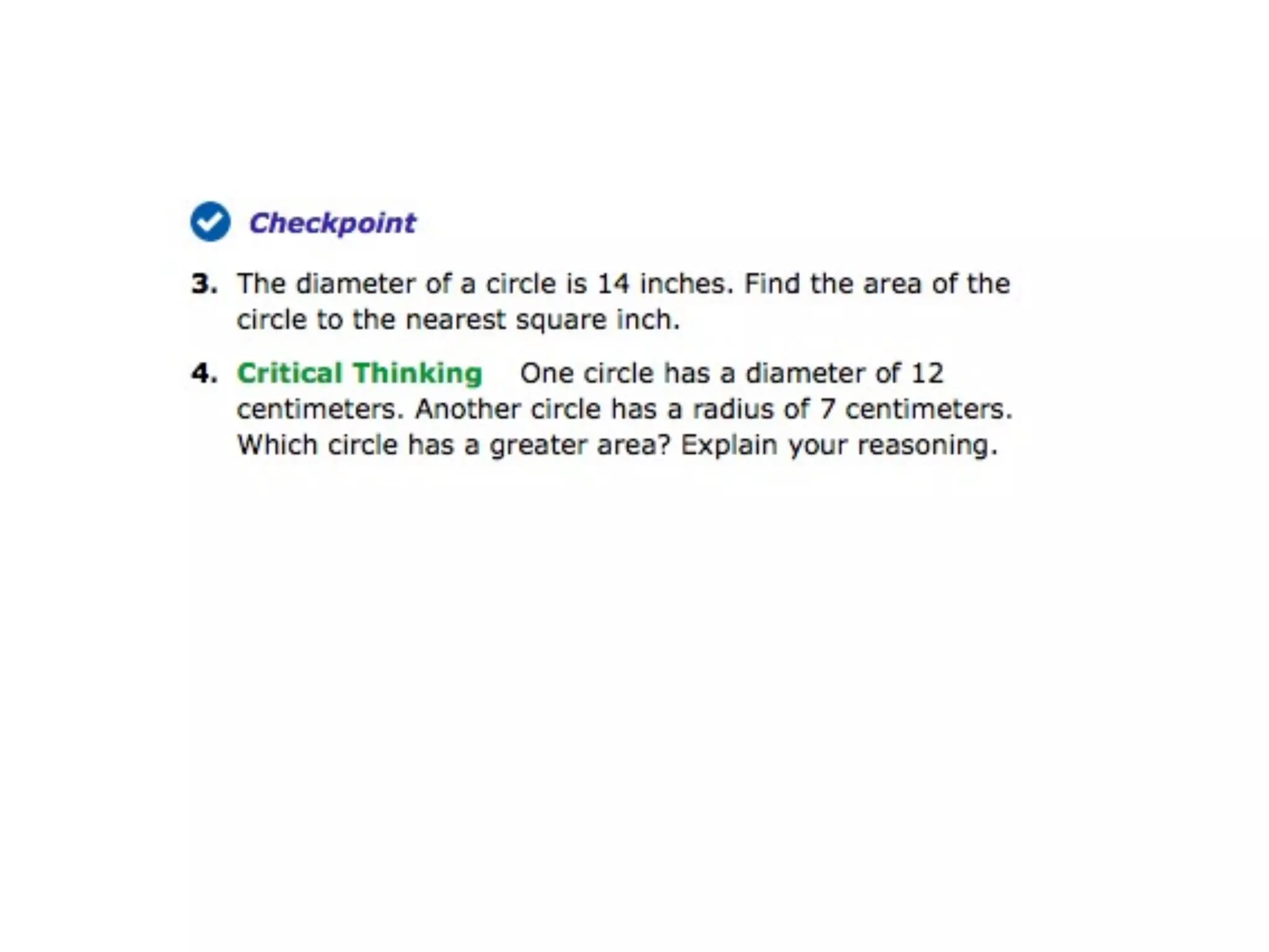 10.4 area and circumference of a circle