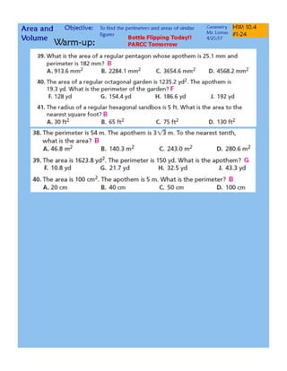 10 4 areas and perimeters of similar figures | PDF