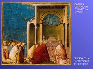 CAPILLA
SCROVEGNI:
VIDA DE LA
VIRGEN




Oración por el
florecimiento
de las varas
 