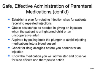 10-A (Parenteral medication, that used by nurse | PPTX