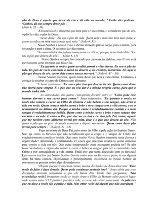 A Sagrada Eucaristia