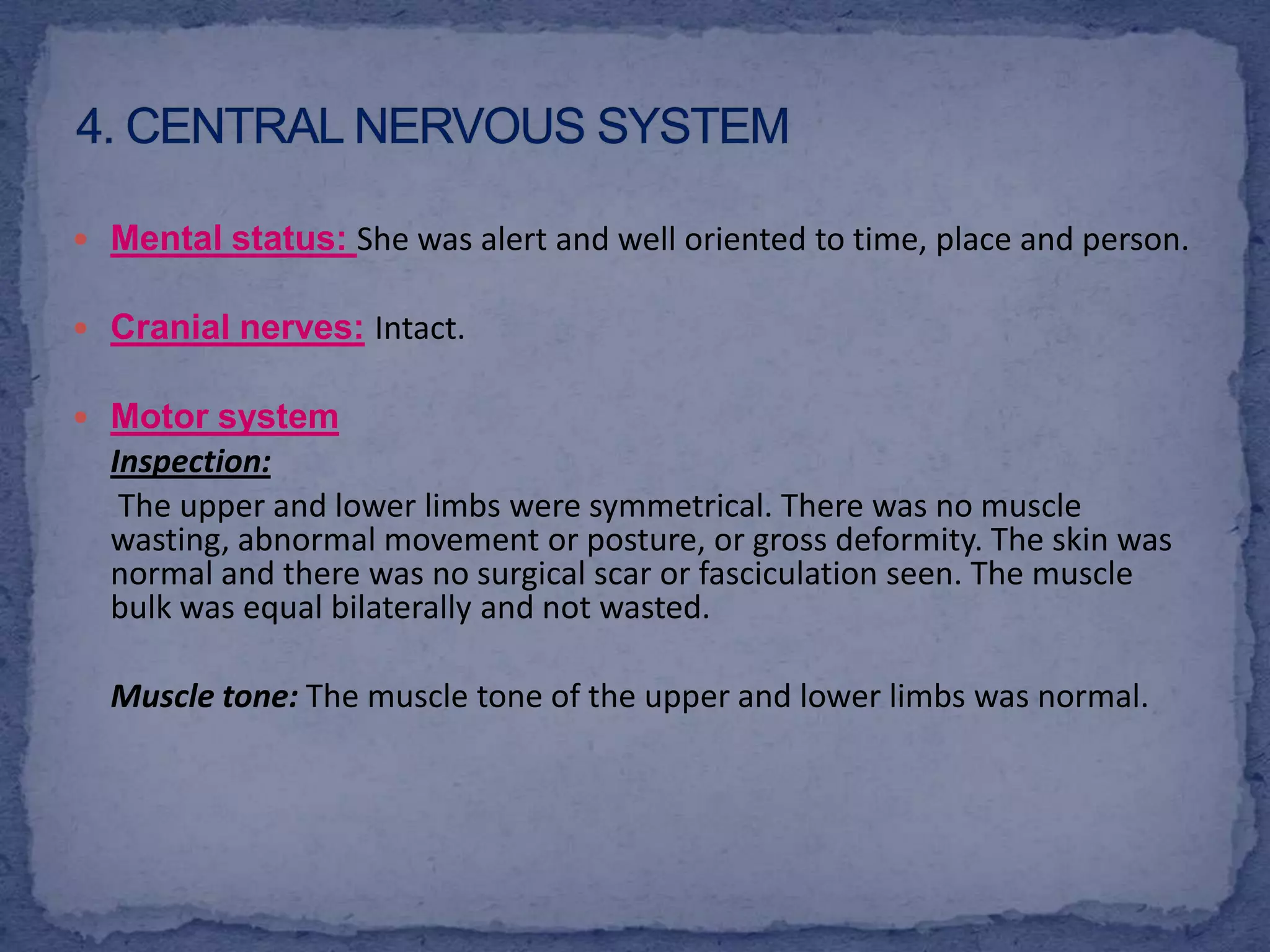 Inguinal Nodes –not palpable