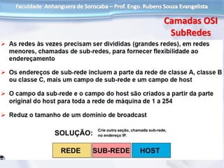 Camadas OSI
SubRedes
 