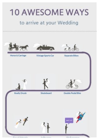 10 Awesome Ways To Arrive At Your Wedding