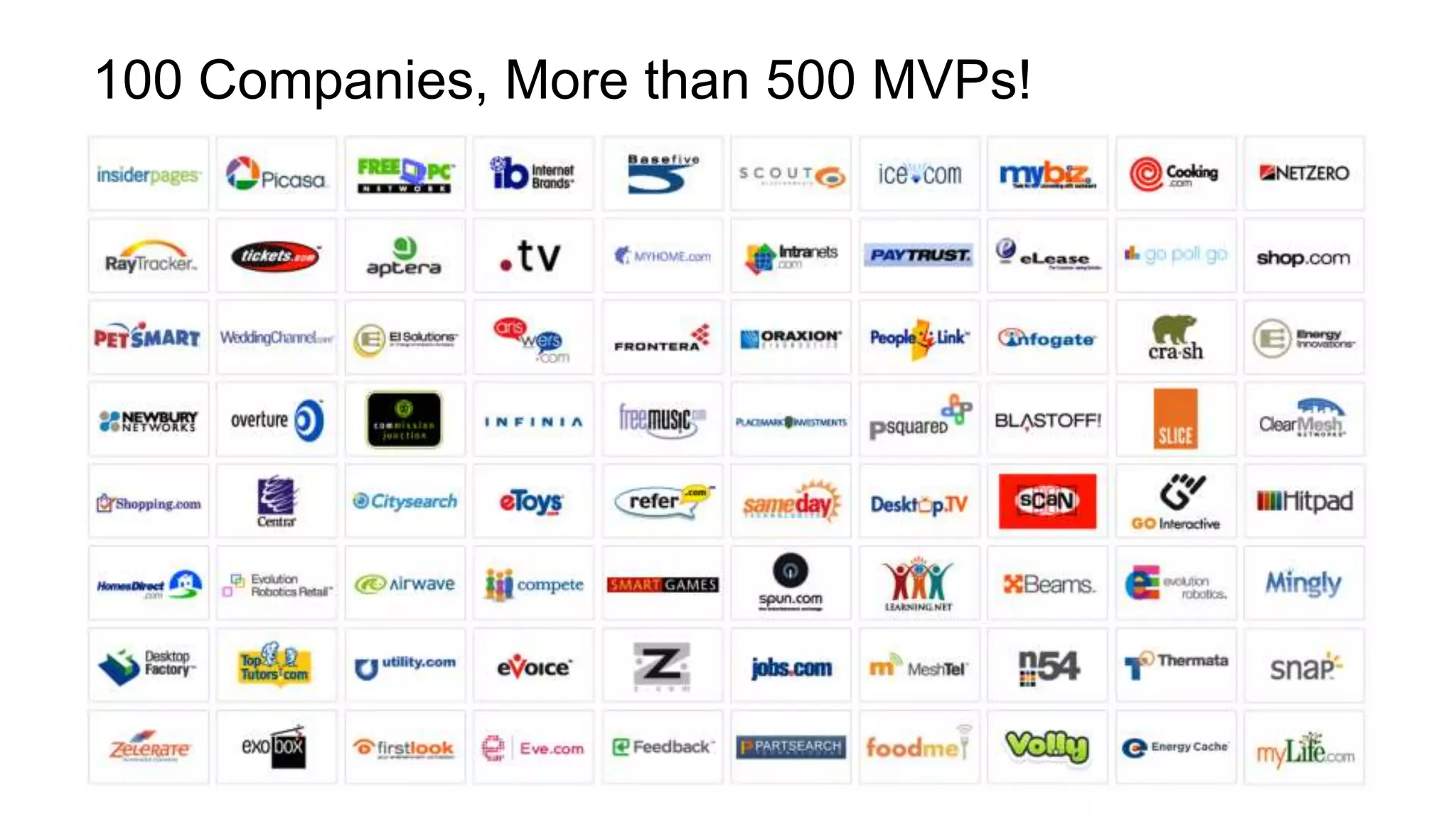 100 Companies, More than 500 MVPs!