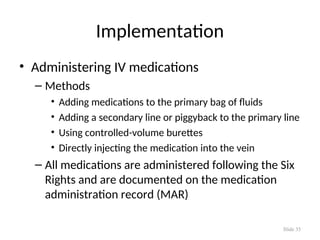 10-B(Intravenous Medications). management | PPT