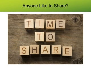Anyone Like to Share?
 