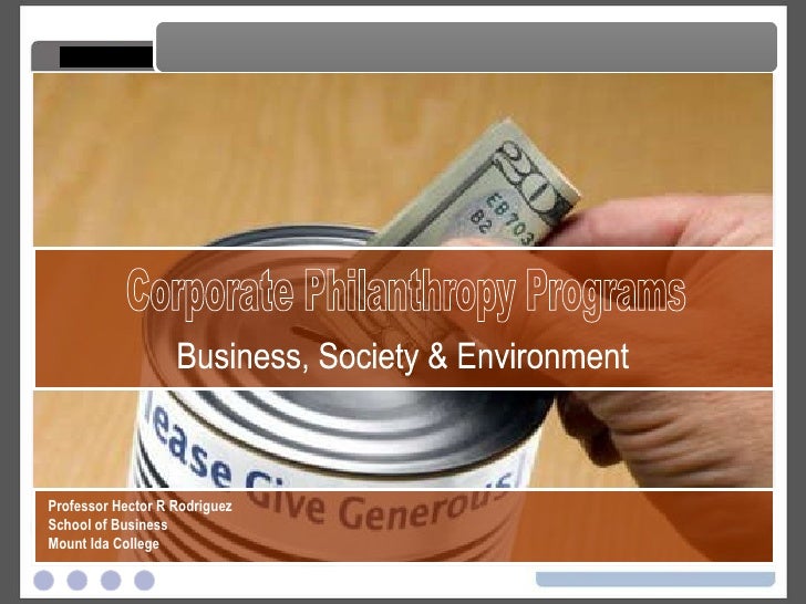 Dissertation on coporate philantropy