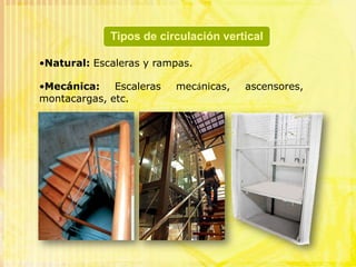 Natural: Escaleras y rampas.