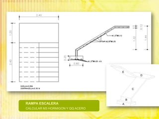 Encofrado escaleraColocar las vigas transversales a la deformación de la madera clavándolas sobre la estructura de soporte vertical anteriormente construida.
