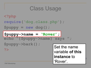 Class and Objects in PHP | PPT