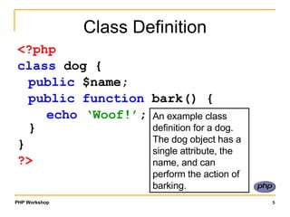 Class and Objects in PHP | PPT