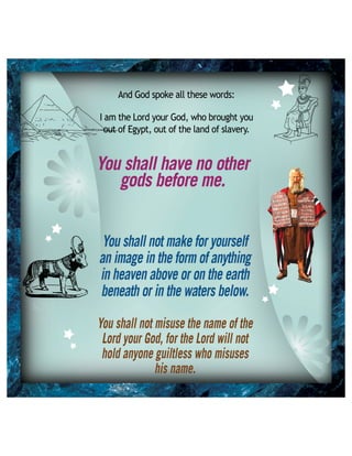God's 10 Commandments for kids Panel 2
