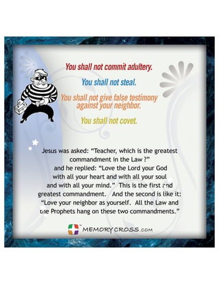 God's 10 Commandments for children panel 4