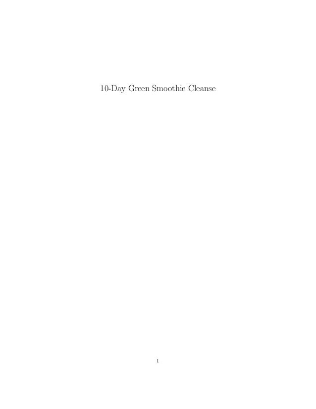 10 day green smoothie cleanse pdf wordpress