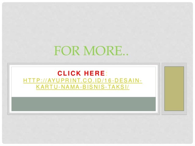 10+ Desain Kartu Nama Perusahaan Taksi