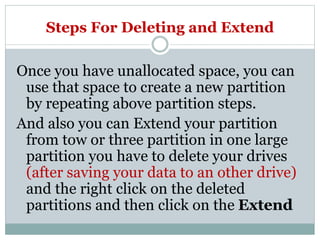 Disk Management (DM) | PPTX