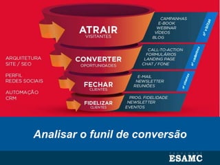 Analisar o funil de conversão
 