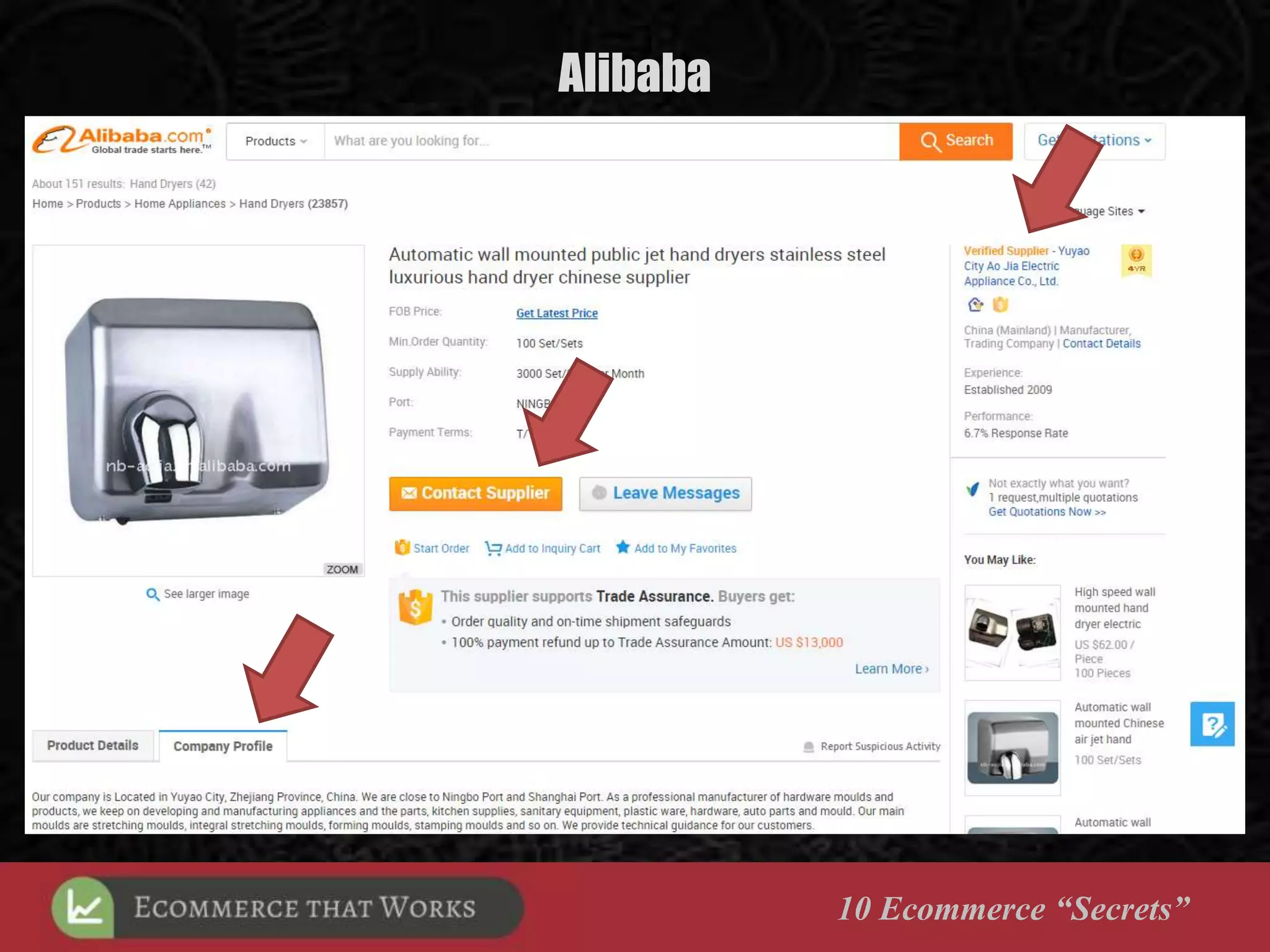 Alibaba
10 Ecommerce “Secrets”
 
