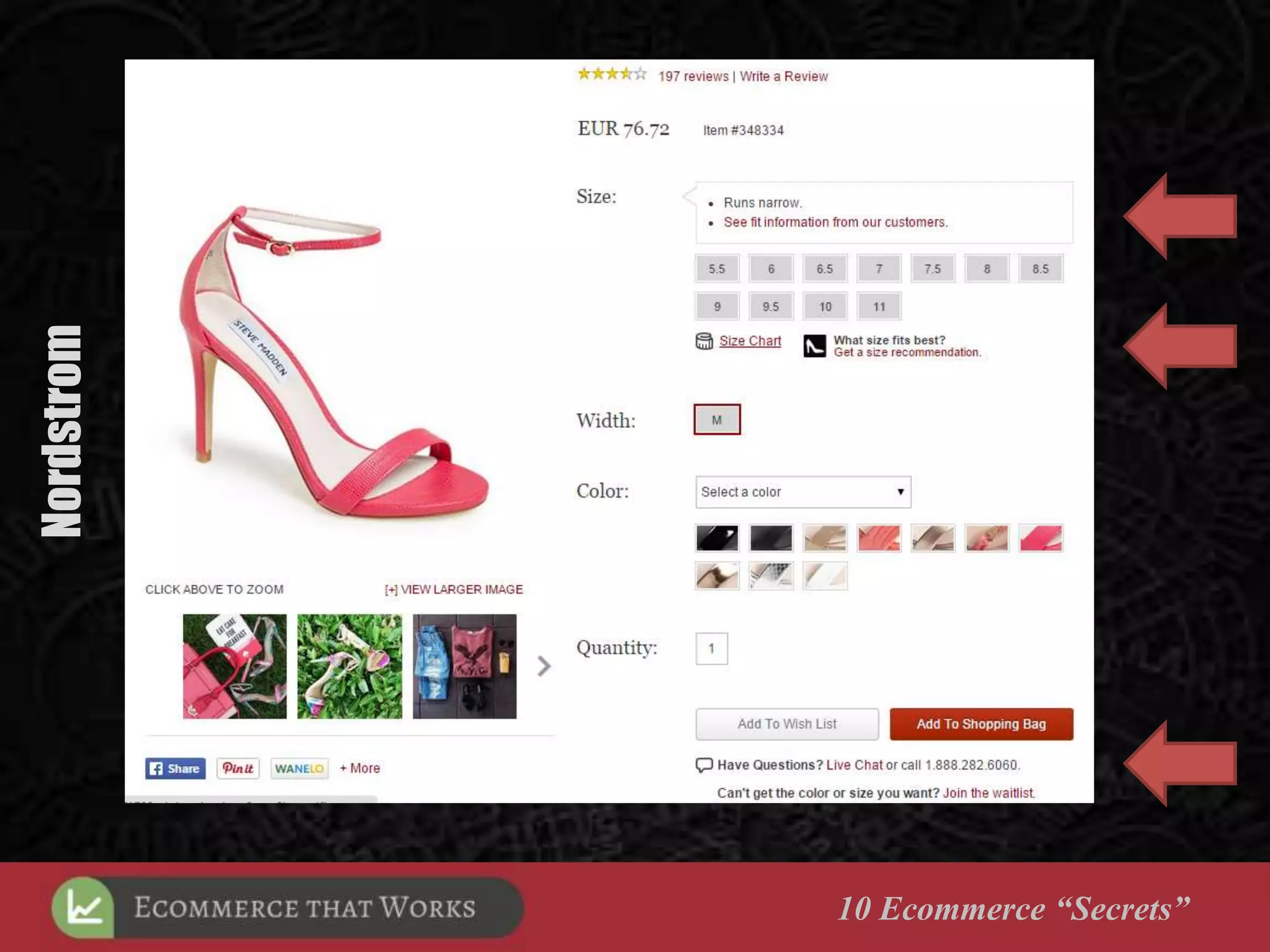 Nordstrom
10 Ecommerce “Secrets”
 