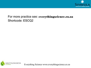 5
Everything Science www.everythingscience.co.za
For more practice see: everythingscience.co.za
Shortcode: ESCQ2