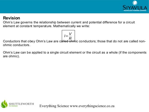 Electric circuits - grade 12