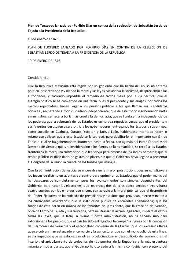 10 enero1876plandetuxtepec 1876 10 enero1876plandetuxtepec 1876
