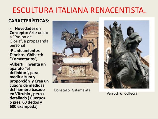 Resultado de imagen para escultura renacentista caracteristicas generales