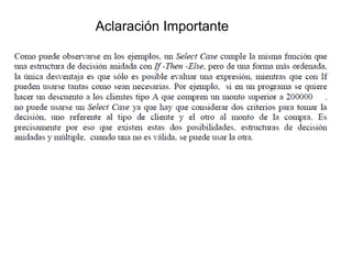 Aclaración Importante
 