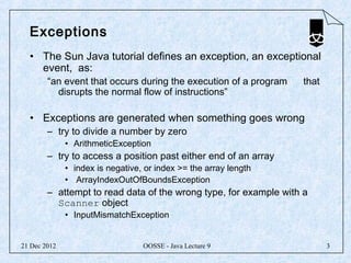 10 exceptionsin java | PPT